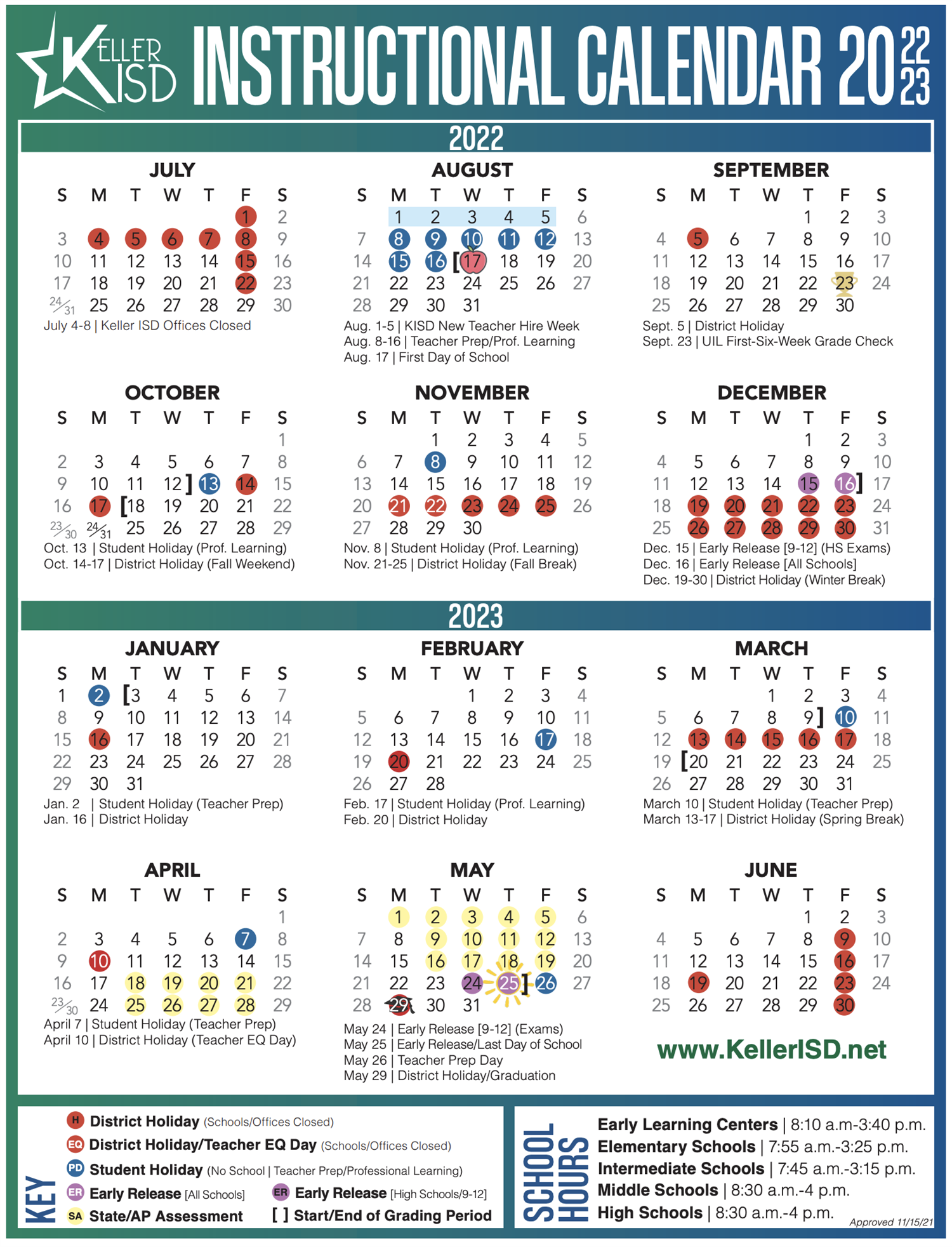 KISD Calendar